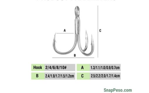 Bộ sản phẩm này bao gồm 10 móc câu với nhiều kích thước khác nhau, phù hợp với việc bắt nhiều loài cá, từ cá nhỏ như cá rô phi, cá chép, cho đến các loài cá lớn hơn như cá trắm